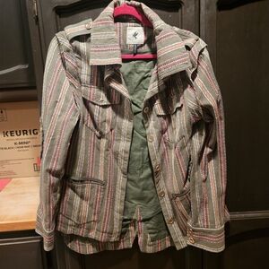 NWOT oneteasoon Military Inspired Jacket Fully Lined, Removable Zip Sleeves